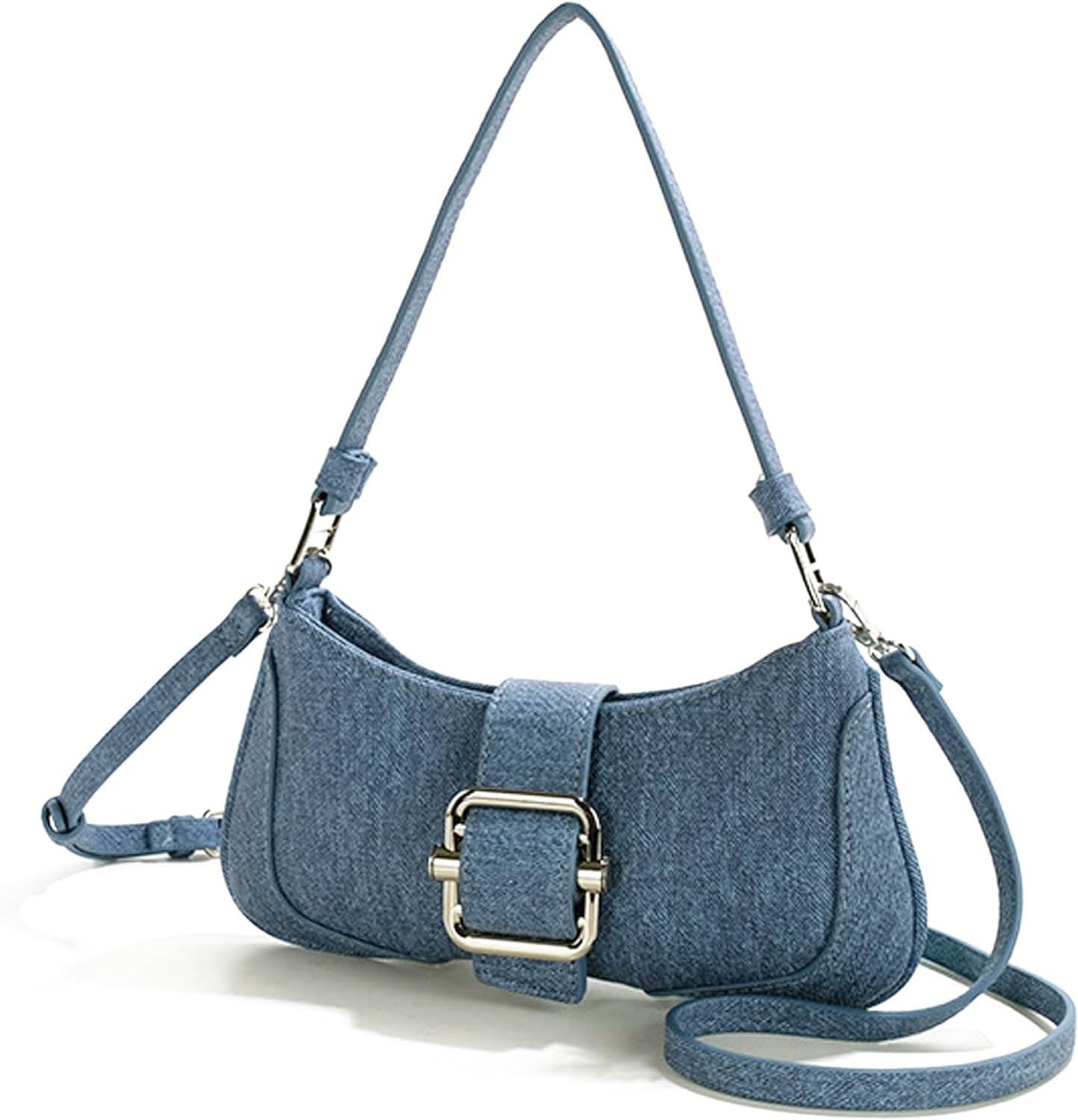 Denim Bag for Women Mini Hobo Purse Leather Canvas Crossbody Small Tote