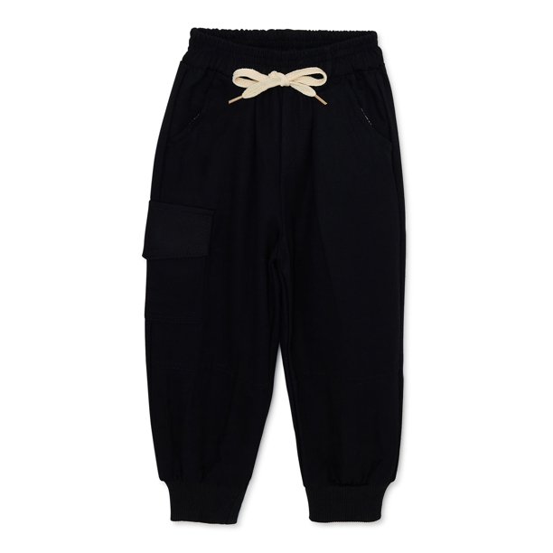 Denim Bay Toddler Boys Cargo Pant with Elastic Waistband and Drawstring