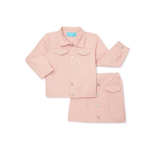 Denim Bay Toddler Girl Denim Jacket and Skirt Set, 2Piece, Sizes 2T5T