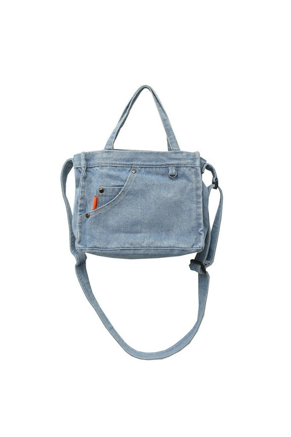 Denim Blue Handbags Crossbody Bag with Pockets Messenger Bag for Daily Occasion