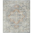 thumbnail image 1 of Denim Blue Oriental Power Loom Washable Rectangle Area Rug - 8 x 10 ft., 1 of 1