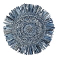 thumbnail image 1 of Denim Blue Rag Rug 3 Ft Round, 1 of 4