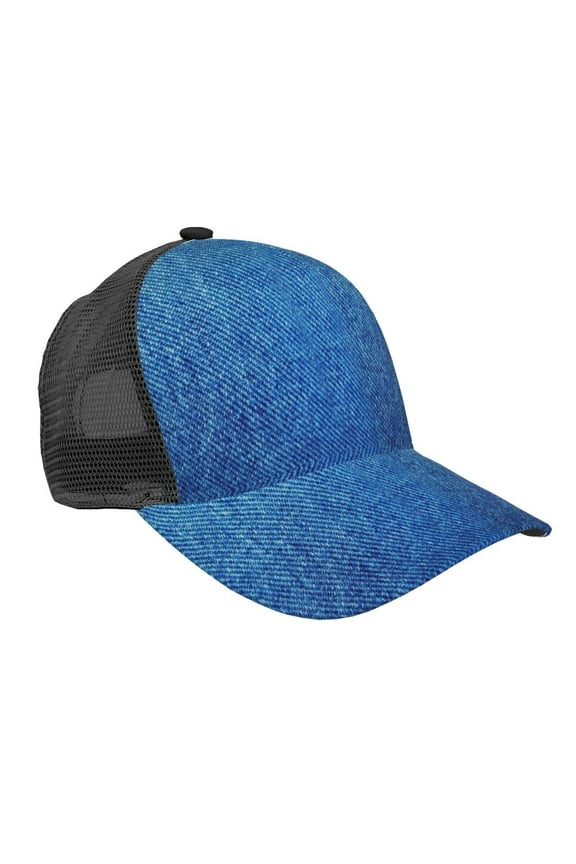 Denim Blue Snapback Trucker Hats Baseball Caps Adjustable Mesh Back Ball Caps For Men Women