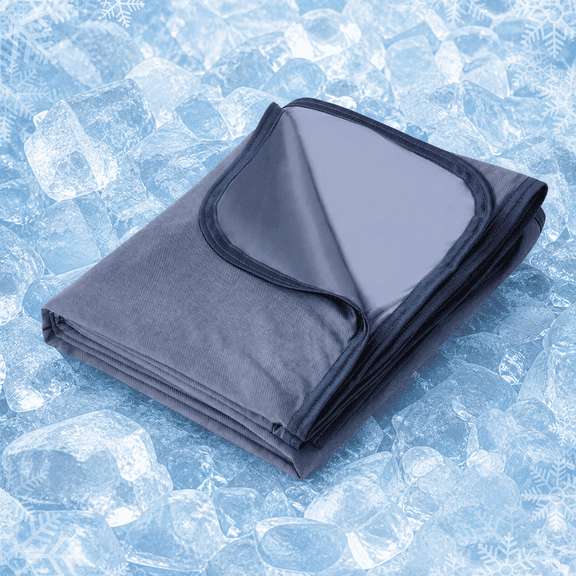 Denim Blue Throw 50"x60" Double Sided Summer Blanket for Bed Couch