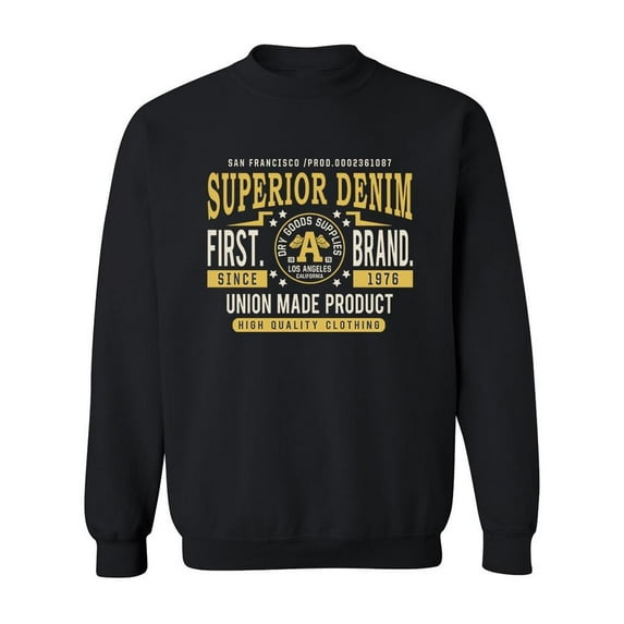 Denim Brand Vintage Products Sweatshirt Men -Image by Shutterstock, Male Medium