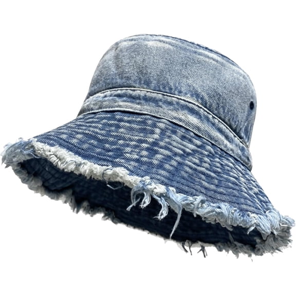 Denim Bucket Hats for Women Trendy Cute Bucket Hats for Men Woman Foldable Brim Hat Beach Hat Wide Brim Hats for Men