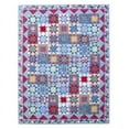 thumbnail image 1 of Denim Burst Quilt, Hand cut and Patchwork cotton fabric blocks., 1 of 3