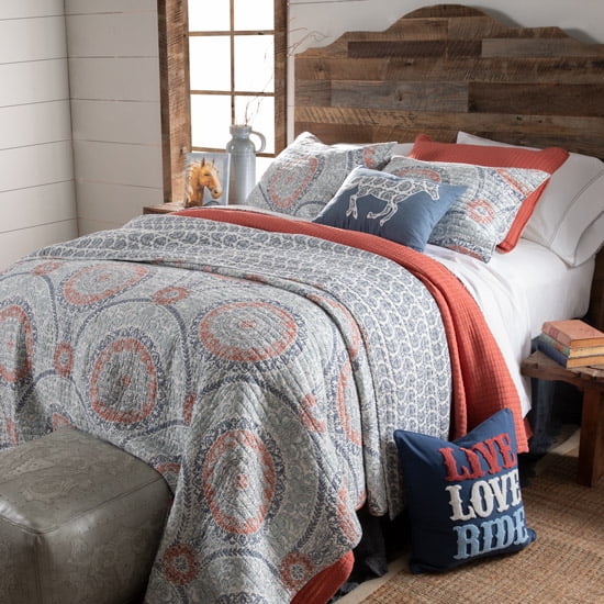 Denim Circle Home Quilted Bedding Size Twin