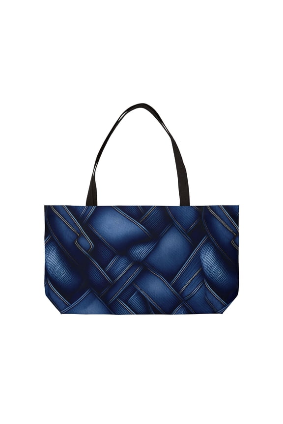 Denim Color Imitation Print Unisex  Weekender Bag  Spun Polyester 24x13 Canvas Bag 6