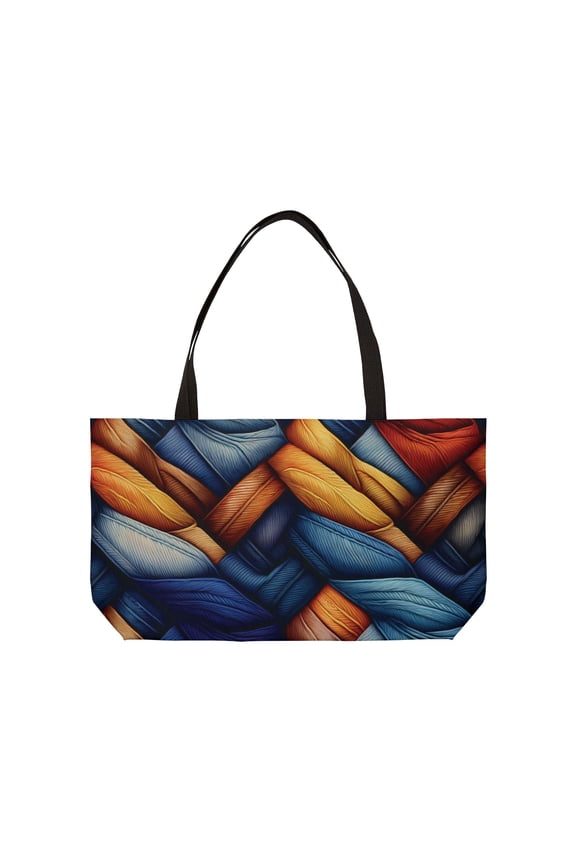 Denim Color Imitation Print Unisex  Weekender Bag  Spun Polyester 24x13 Canvas Bag 9