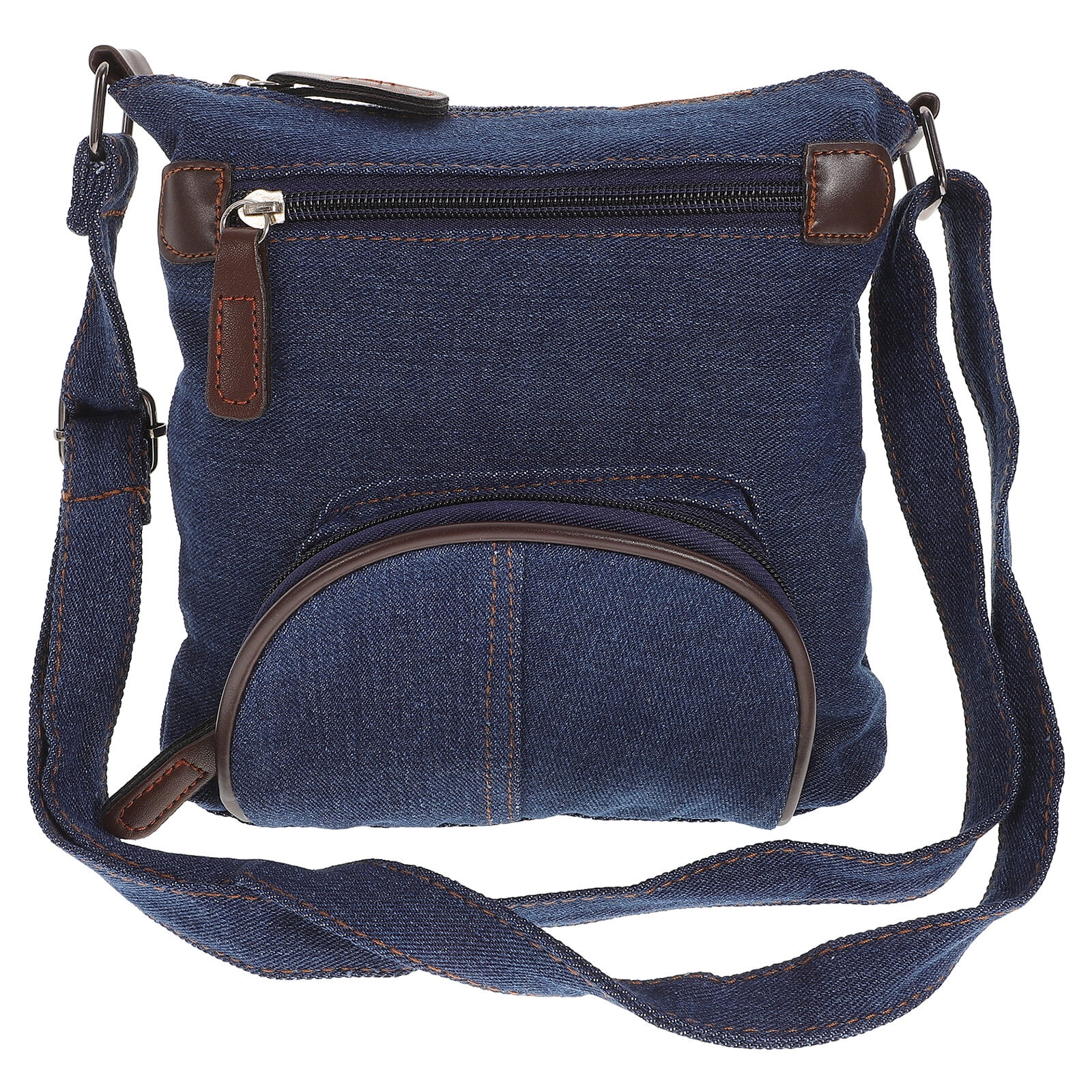 Denim Crossbody Bag Shoulder Bag Casual Front Pocket Handbag for Women ...