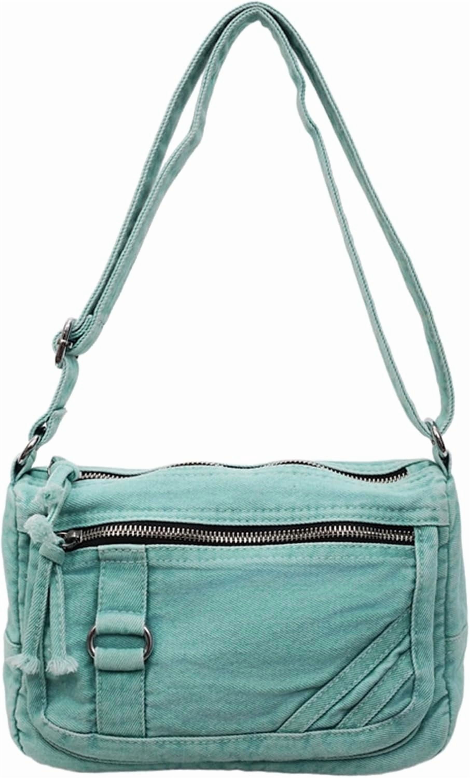 Denim Crossbody Bags for Women Small Jean Purse Casual Denim Shoulder Bag Handbag