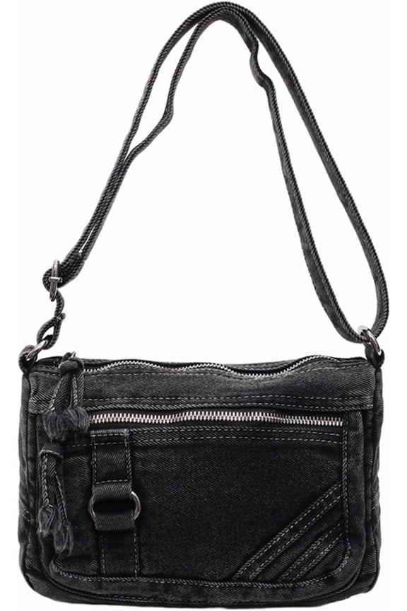 Denim Crossbody Bags for Women Small Jean Purse Casual Denim Shoulder Bag Handbag
