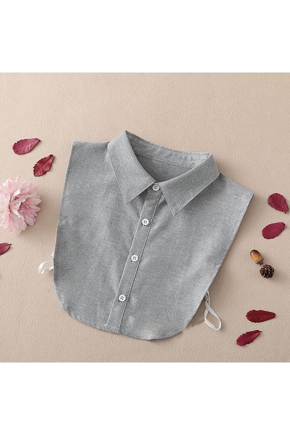 Denim Detachable Dickey Collar Half Shirts Blouse False Top For Women Girls Medium Colla Dress Shirt Women Detachable Colla Shirt Colla Shirts Women Undershirt Shirt Ruffle Attachment Shirt Girl