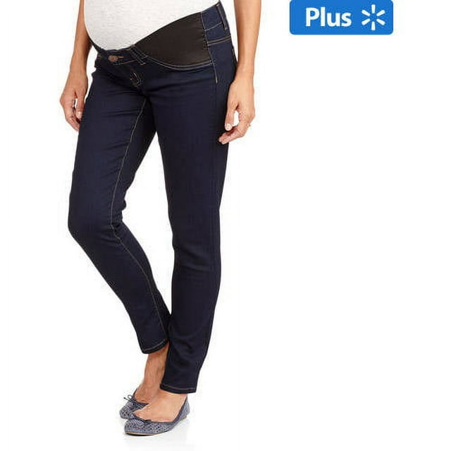 Denim Diva Maternity Plus-Size Skinny Jeans with Side Stretch
