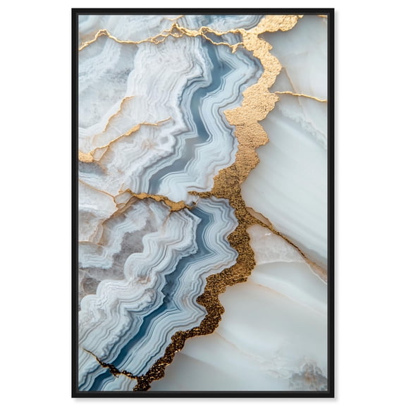 Denim Dreams II Canvas Geode Wall Decor by Art Remedy, Black Frame, 10 x 15