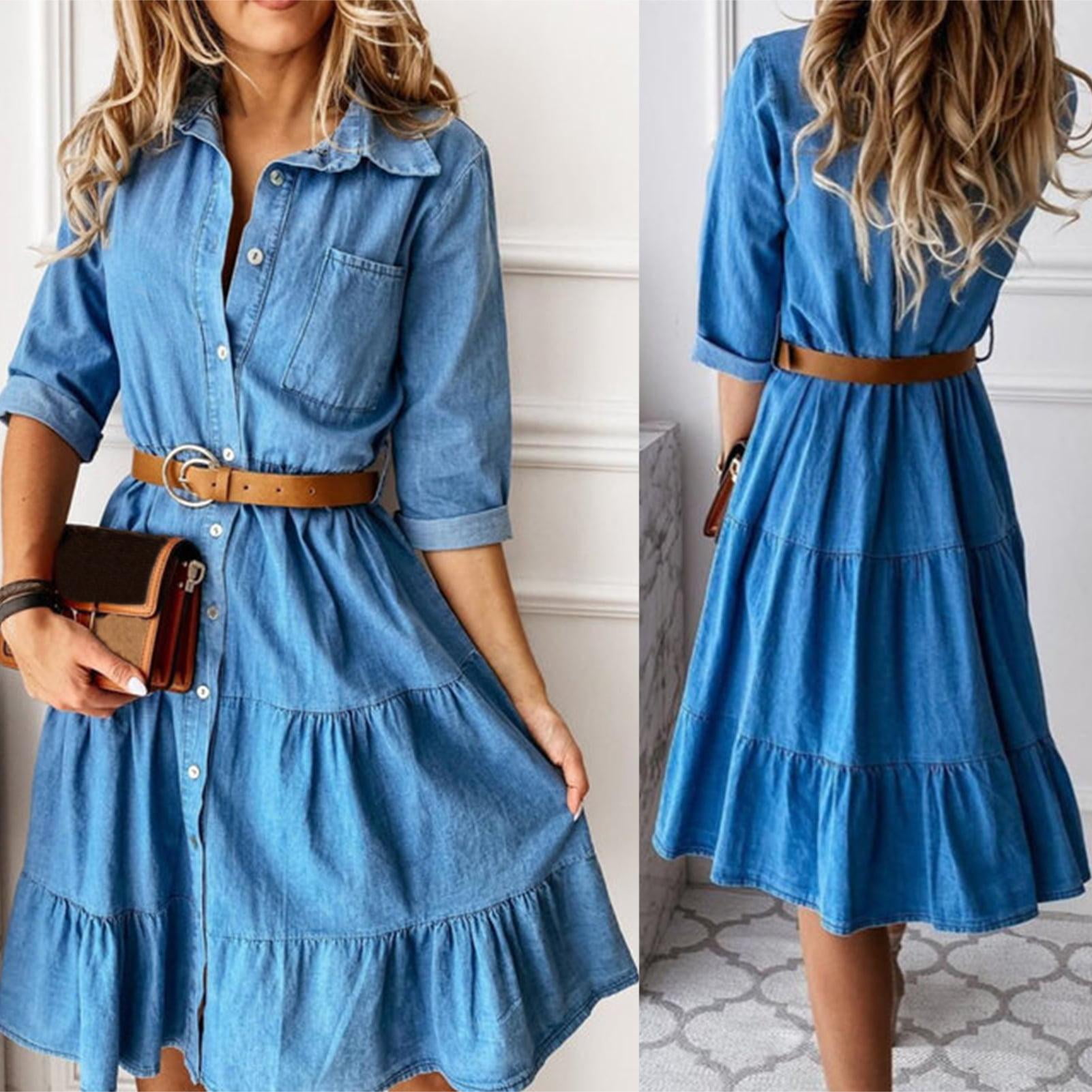 Female Dress V Neck Pleated Ladies Clothes Home Wear Spring Summer Ouwear  Travel Cute Soft Womens Dresses 