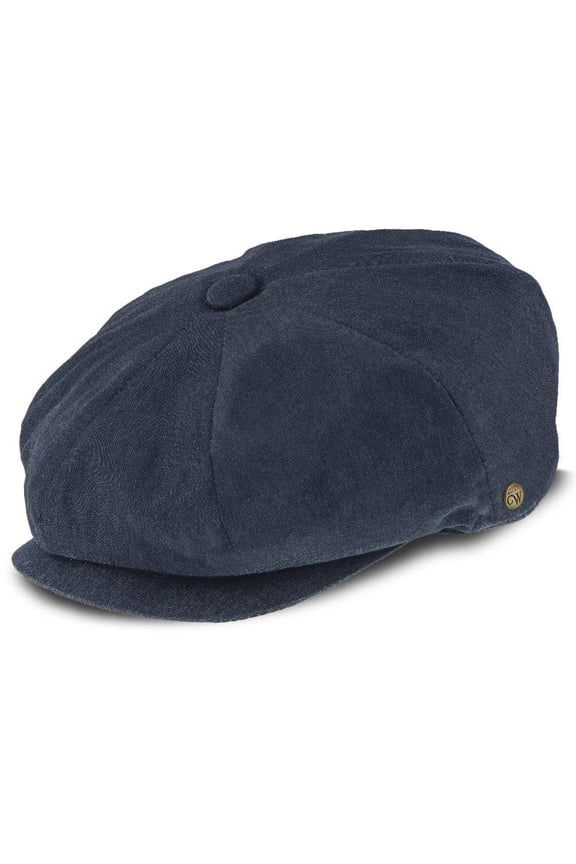 Denim Eight - Walrus Hats Navy Cotton 8 Panel Newsboy Cap