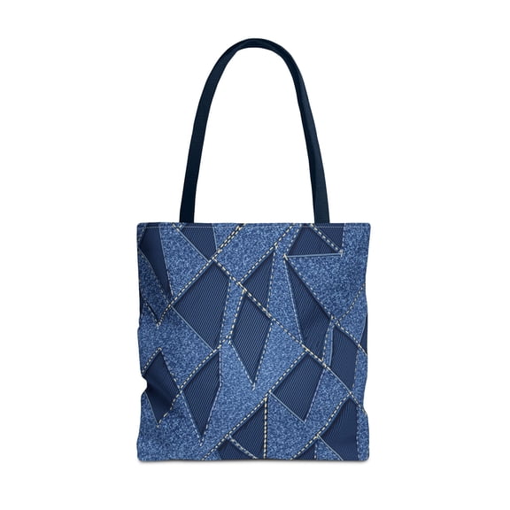 Denim Fabric Imitation Print Unisex Canvas Bag Poly Spun 3 Sizes Tote Bag 103