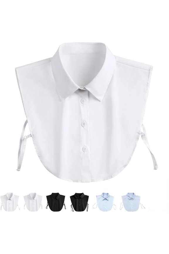 Denim False Collar, Detachable Dickey Collar Blouse Half Shirts, Layering Essential for Women