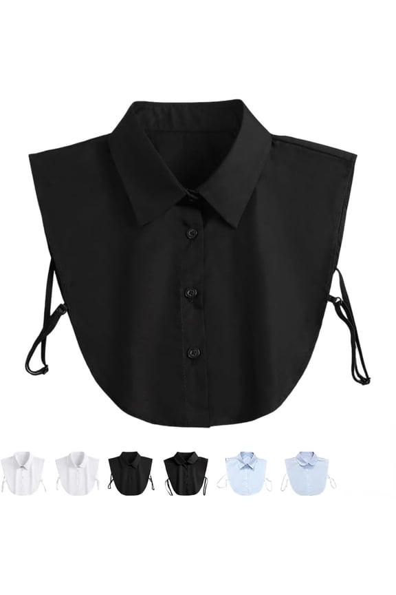 Denim False Collar, Detachable Dickey Collar Blouse Half Shirts, Layering Essential for Women