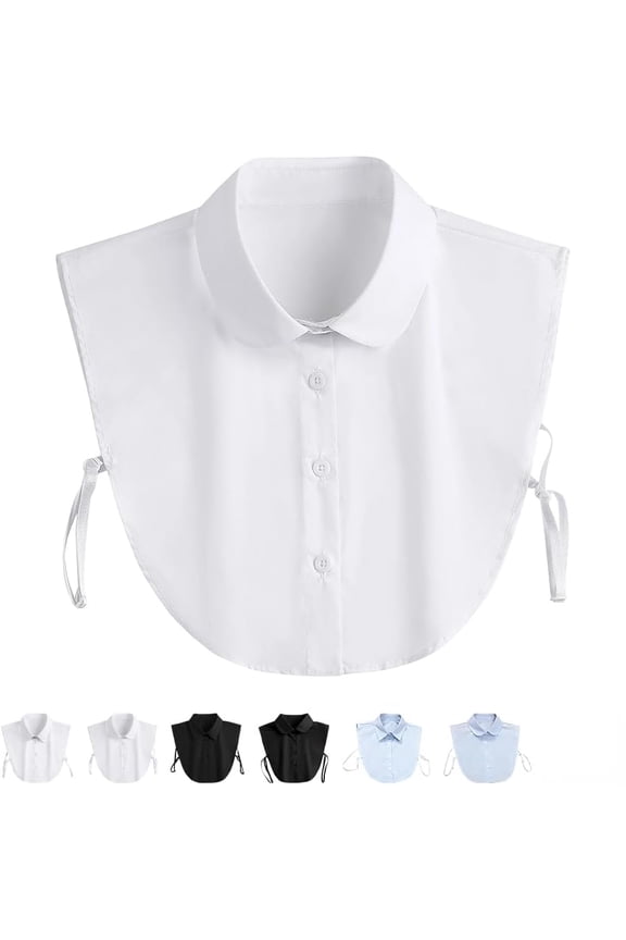 Denim False Collar, Detachable Dickey Collar Blouse Half Shirts, Layering Essential for Women