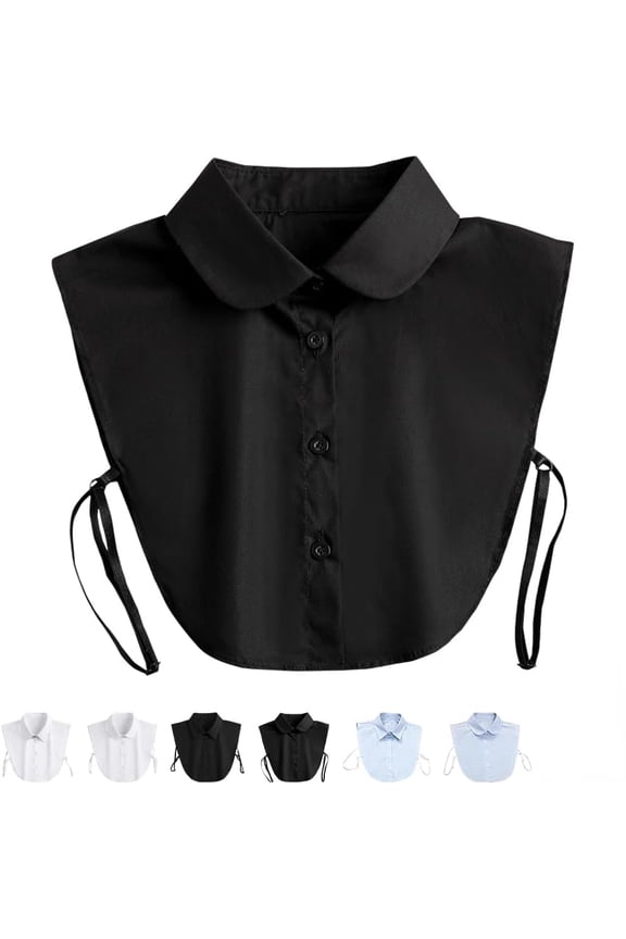Denim False Collar, Detachable Dickey Collar Blouse Half Shirts, Layering Essential for Women