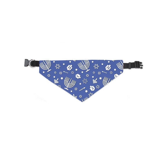Denim Hanukkah Seamless Pattern Bandana -Image by Shutterstock, Large