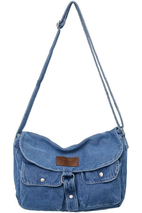 Denim Hobo Crossbody Bag for Women Large Shoulder Handbag Messenger Bag Retro Tote Bag for Casual Work Travel