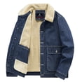 thumbnail image 1 of Denim Jacket Men Winter Fleece Lined Deim Coat With Multi-Pockets chaqueta vaquera hombre, 1 of 7