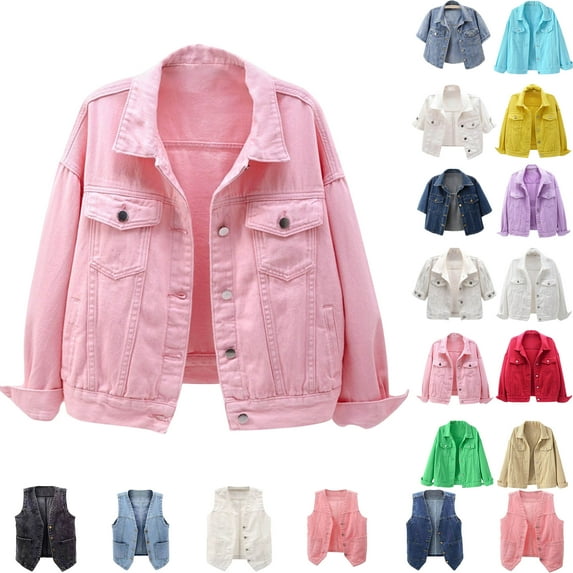 Denim Jackets for Women Plus Size Short Sleeve Versatile Jean Cardigan Jacket Thin Shawl Top Blouse