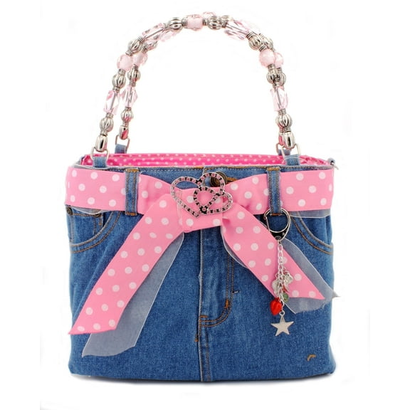 BAG1999 Hard-Shell Denim Purse, Pink, 1-Piece - BG-BJ117MPK