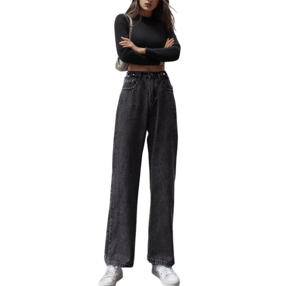 Denim Jeans Distressed Waist Vintage Straight Trouser Casual Pants Women's Hight Women's Jeans Women Designer Pants Pants Size 12 Jean Pants Women High Waist Women plus Size Clothes Jean's Posh Pantry