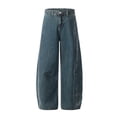 thumbnail image 1 of Denim Jeans Wide Leg Baggy Fit Washed Loose Casual Everyday Durable Versatile Streetwear Fashion Urban Modern Style, 1 of 15