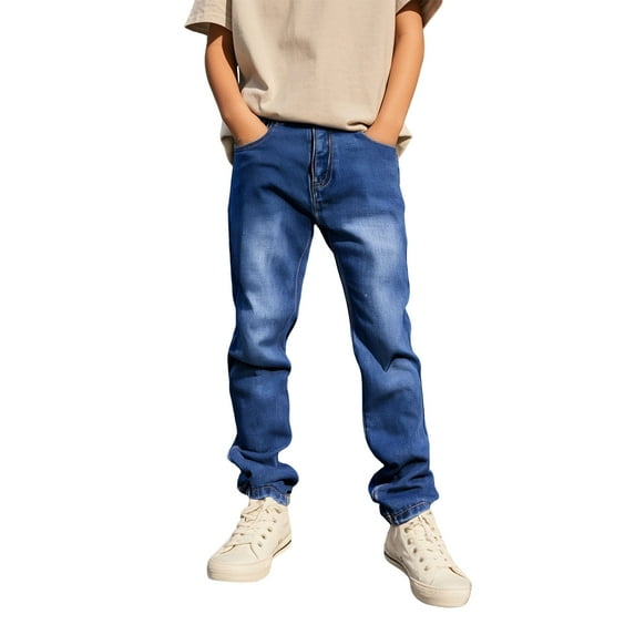 Denim Jeans for Boys Boys Slim Fit Jeans Blue Pants for Kids School Clothes Kids Kid Jeans 5-6 Years