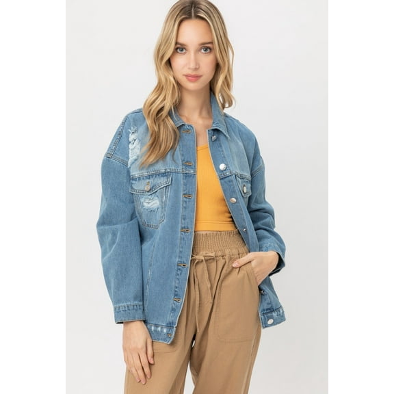 Denim Oversized Jacket Blue