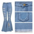 thumbnail image 1 of Denim Pants For Women Fashion High Waist Slim Button Pants Trousers-bottom Pants Jeans For Women 4-14 Blue,14, 1 of 7