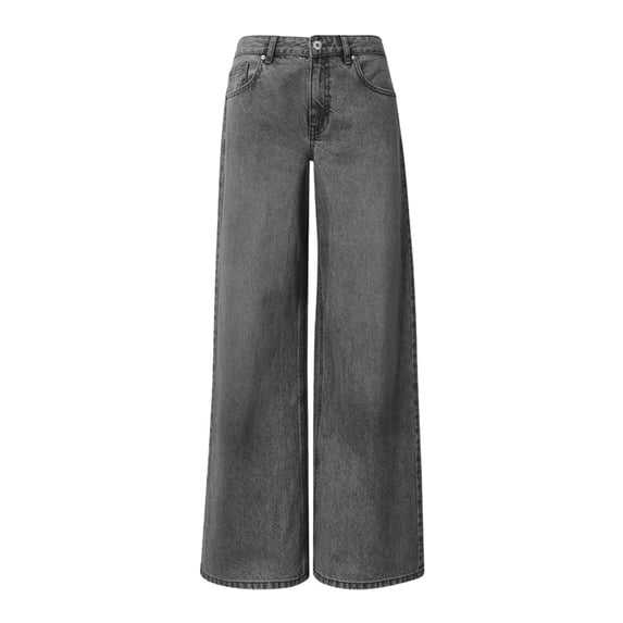 Denim Pants for Women Loose Wide Leg Leg Straight Mopping Denim Casual Flare Stretchy Elastic Trendy Womens Pants