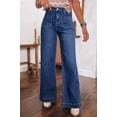 thumbnail image 1 of Denim Patch Pocket Wide Leg Jeans, 1 of 11