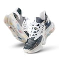 thumbnail image 1 of Denim Patchwork Walking Shoes for Men Woman Lightweight Tennis Fashion Elastic Sports Shoes Cushion Basketball Shoes, 1 of 7