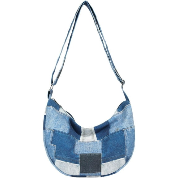 Denim Purse Trendy Jean Purses for Women Denim Hobo Bag Y2K Shoulder Bags Handbag