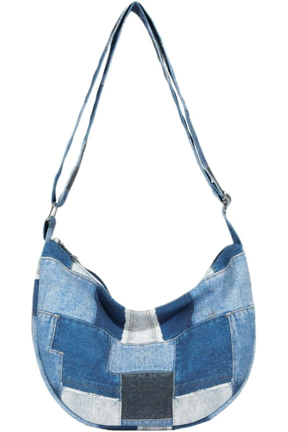 Denim Purse Trendy Jean Purses for Women Denim Hobo Bag Y2K Shoulder Bags Handbag