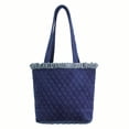 thumbnail image 1 of Denim Ruffle Tote, 1 of 2