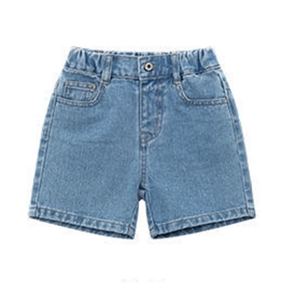 Denim Shorts Plus Size Boys Baggy Jean Shorts Kids Y2K Elastic Waisted Wide Leg Jeans Jorts Casual Loose Fit Hip Hop Denim Shorts with Pockets
