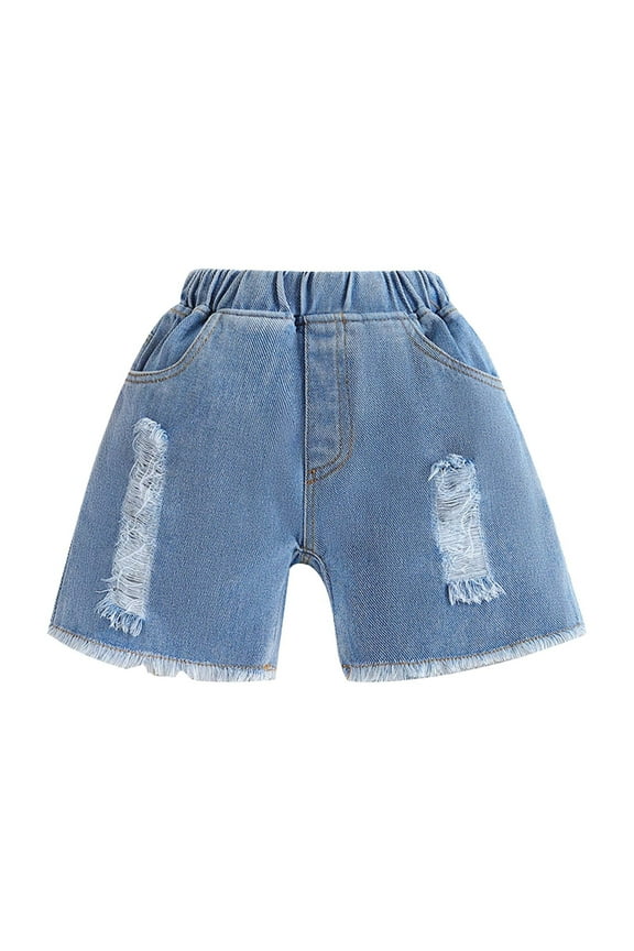 Denim Shorts Ripped High Waisted Athletic Summer Girl Clothes Girl Shorts Size 3-4 Years
