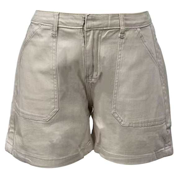 Denim Shorts Women Summer Casual Straight Fit Stretchy Jean Shorts with Pockets Fashion Clothing