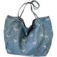 thumbnail image 1 of Denim Shoulder Bag Denim Crossbody Bag Denim Tote Bags Women's Retro Large Canvas Shoulder Bag Casual Style Lightweight Bag, 1 of 7