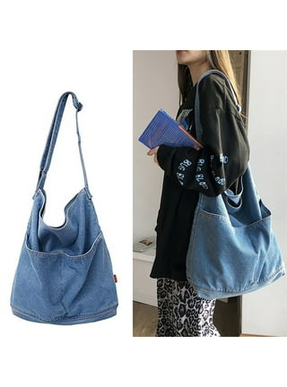 Women Tote Bag Tassels Leather Shoulder Female Handbags - Navy 