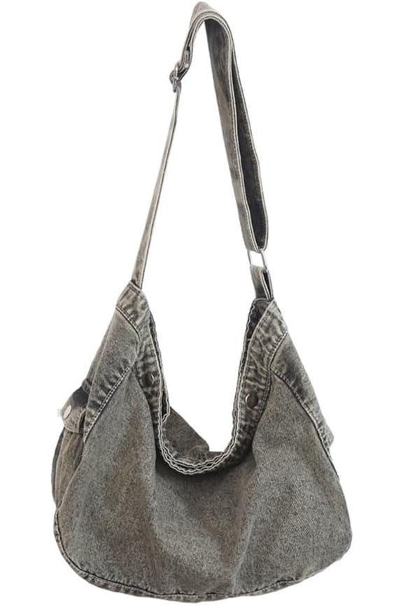 Denim Shoulder Bags for Women Large Hobo Crossbody Bag Slouchy Canvas Messenger Satchel Purse Retro Tote Handbag