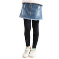 thumbnail image 1 of Denim Skirt for Girls Footless Leggings Pantskirt Kids Dress(160 12-14 Years,Blue), 1 of 6